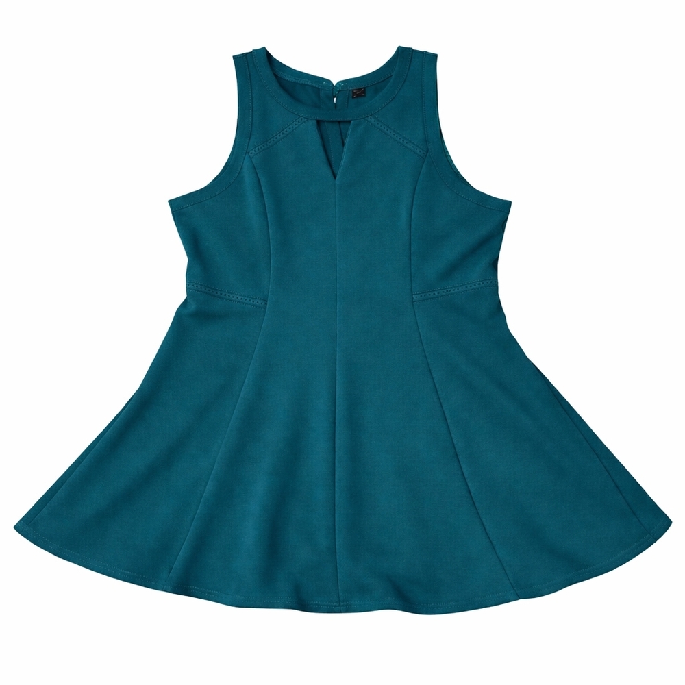 Teal Sleeveless Kids Dress